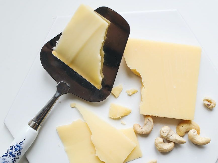 Slice of hard cheese